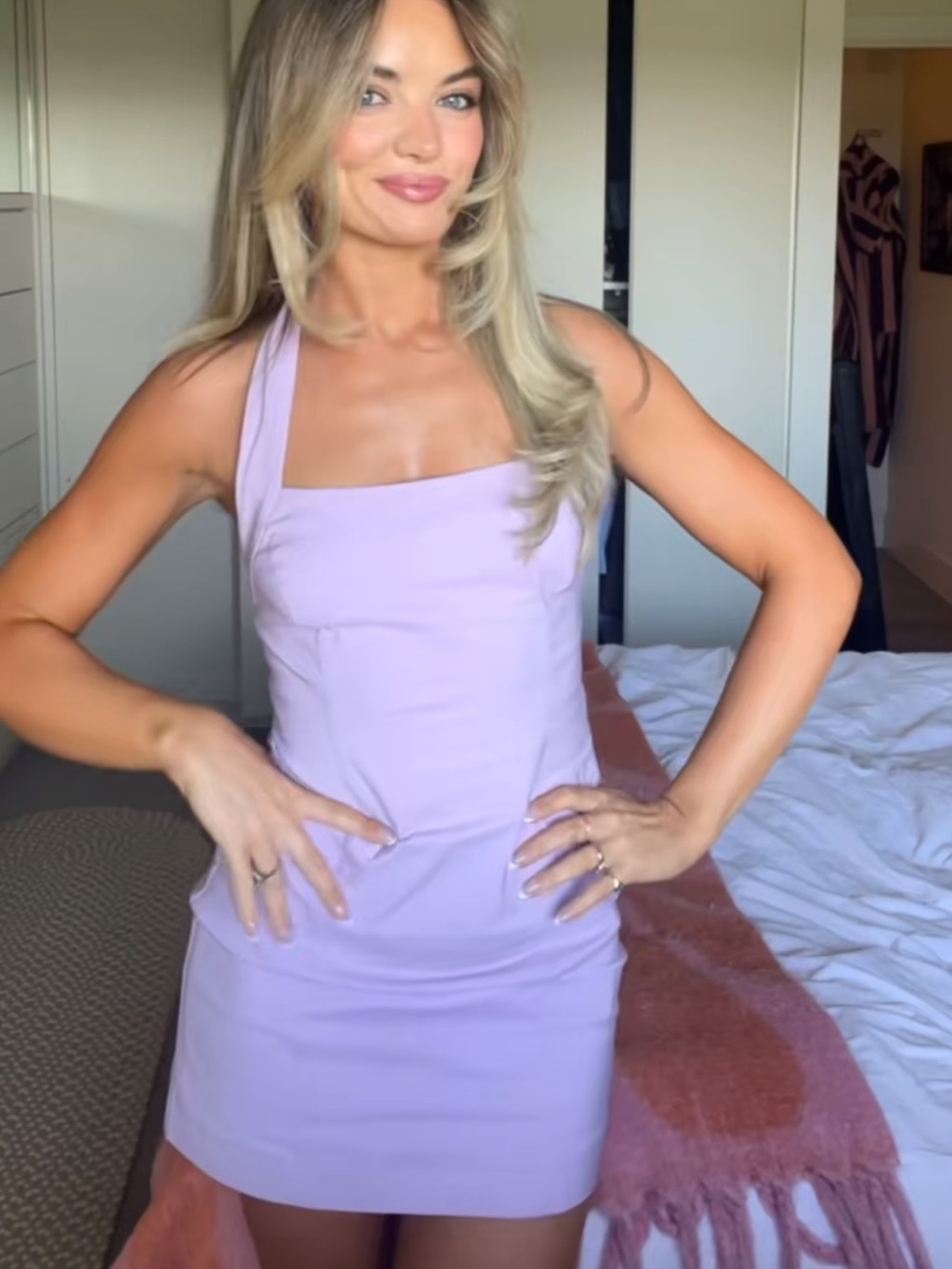 MANGO Starring Hailey Bieber Boop Halter Minidress
